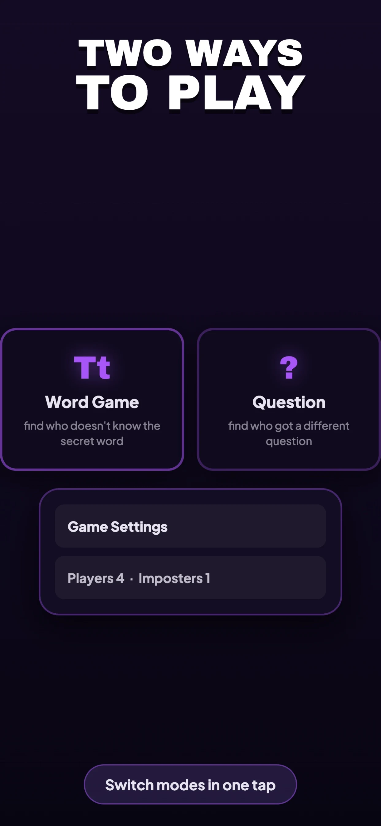 SpyX Imposter Game: Word Party screenshot